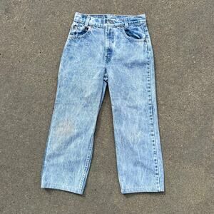 Vintage 80s Levi’s 505 student fit acid wash jeans TAG27x32